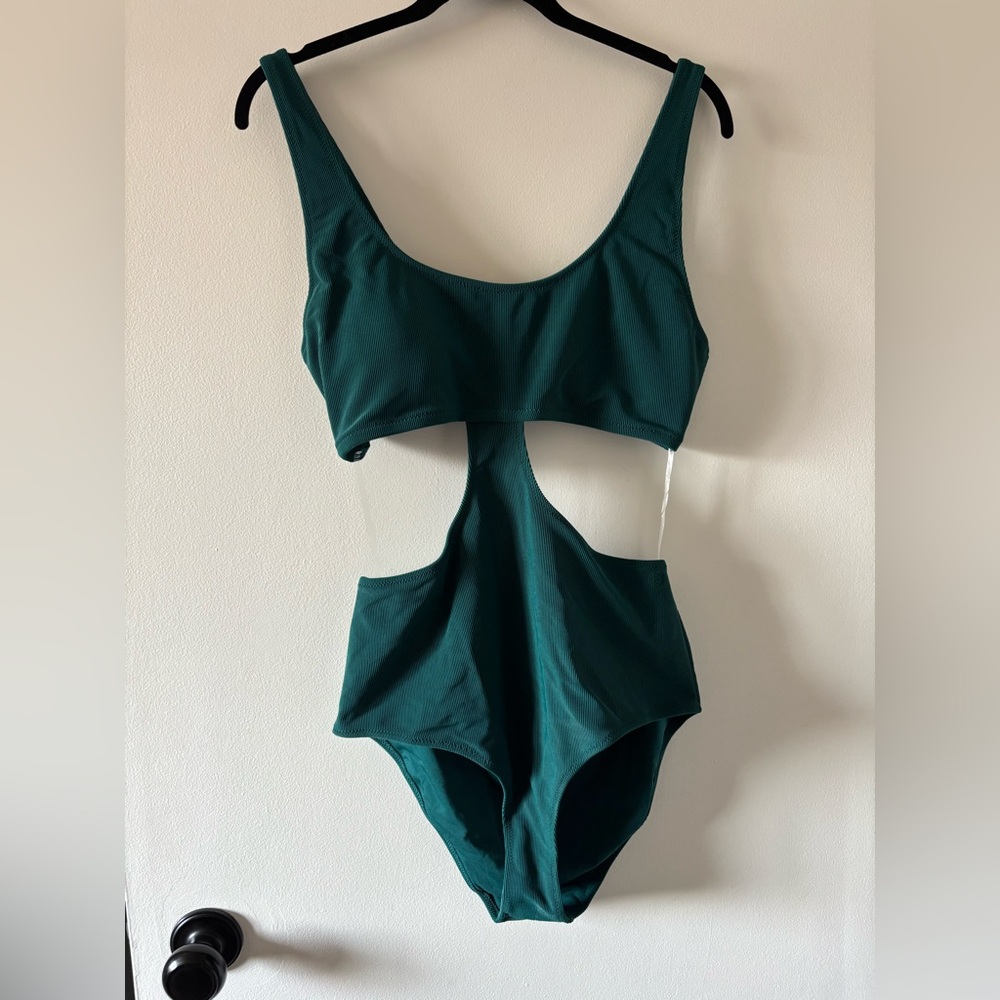 Green Cutout Swimsuit